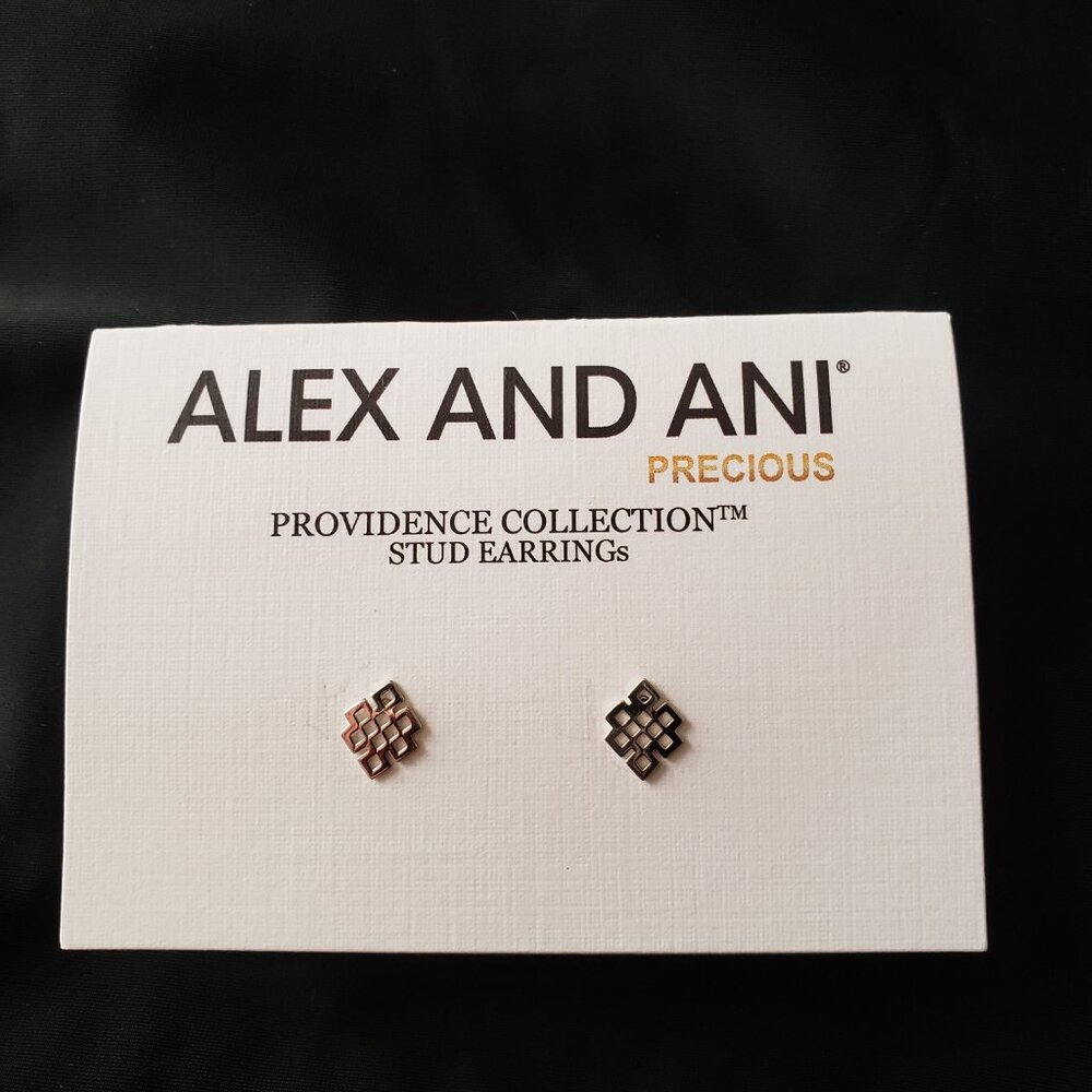 ☮️ NEW Alex and Ani Endless Knot Earrings Providence Life's Journey Wisdom Comp…